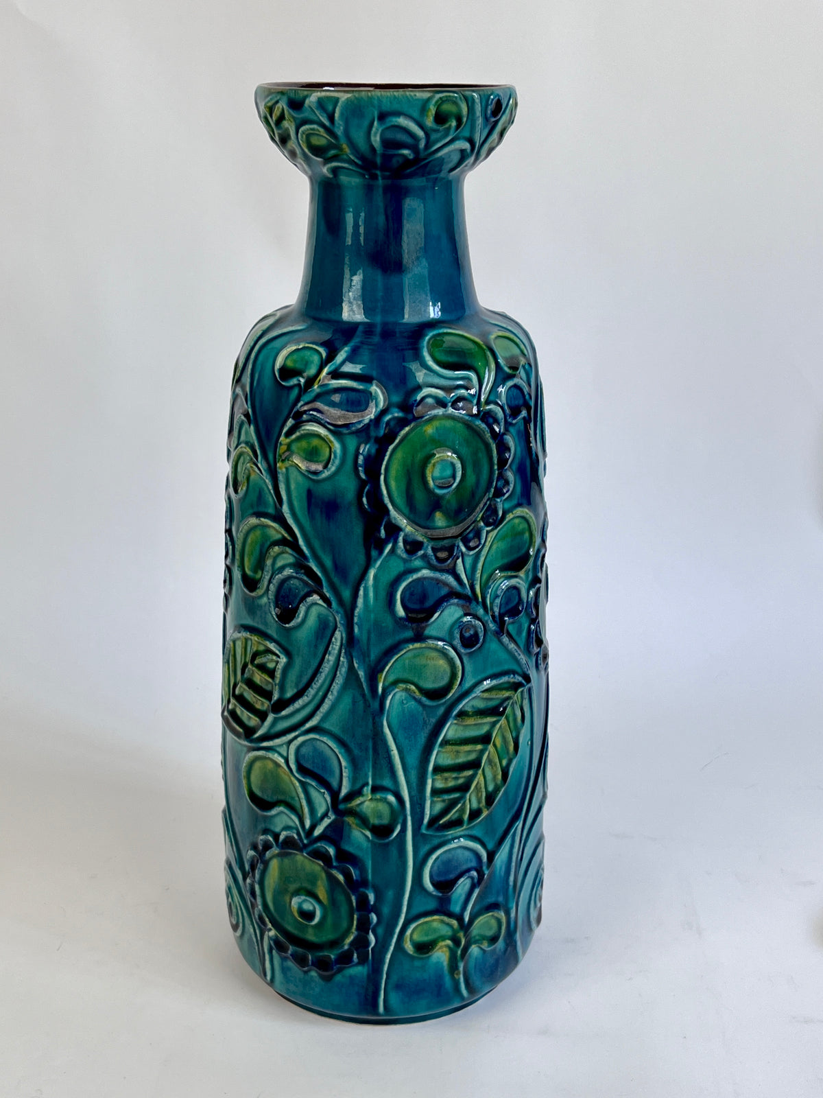 Mid-Century Modern Floral Vase by Bay Keramik