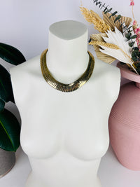 Vintage Gold Tone Collar Necklace