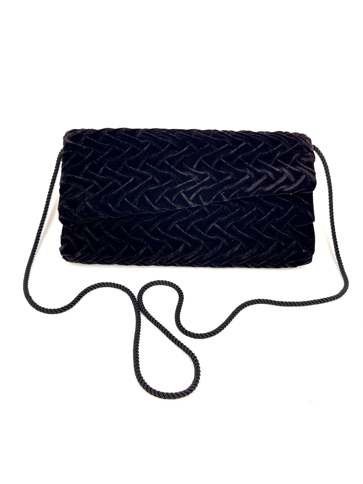 Vintage Black Velvet Evening Bag