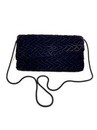 Vintage Black Velvet Evening Bag