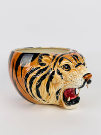 Rare Vintage Fitz & Floyd Tiger Head Planter
