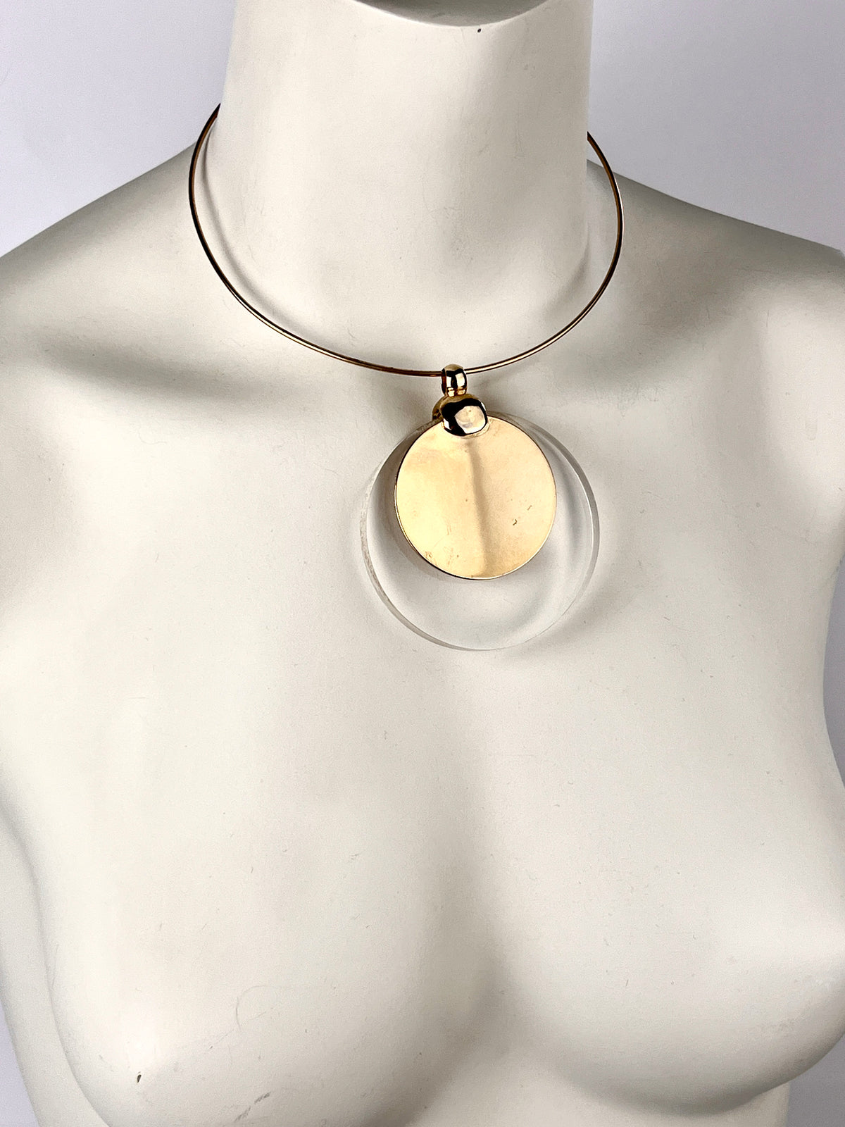 Vintage Lucite Disc Necklace
