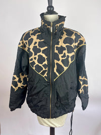 Vintage Animal Print Windbreaker Jacket