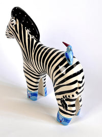Vintage Postmodern Zebra Sculpture
