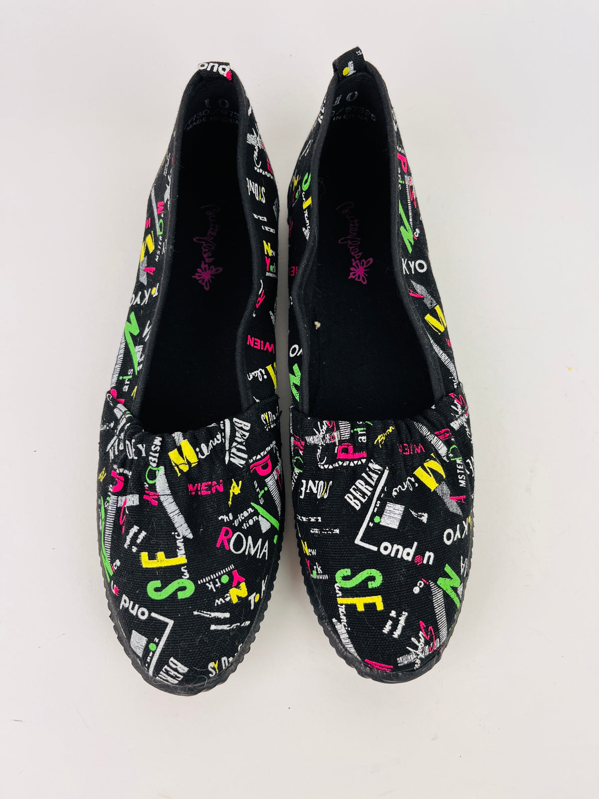 Vintage 90s Printed Canvas Shoes