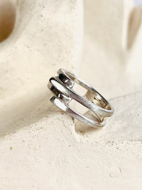 Vintage Sterling Interlocking Bands Ring