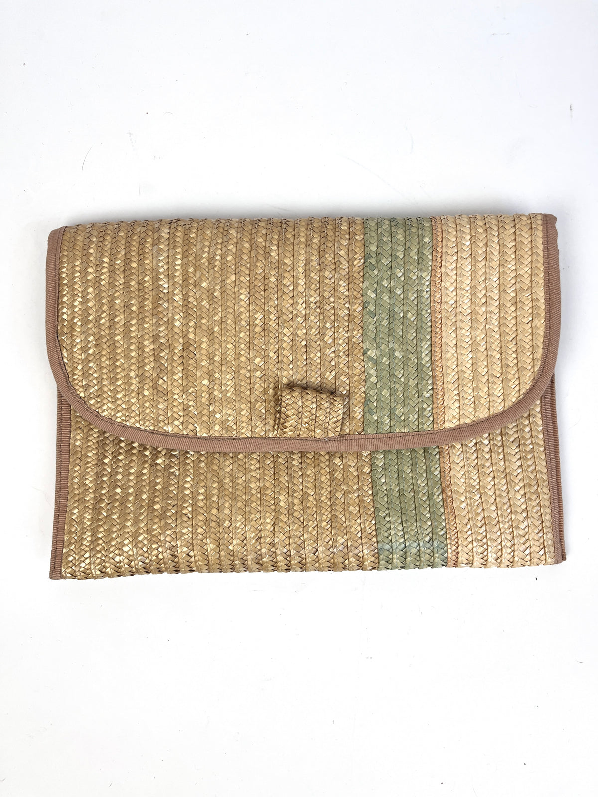 Vintage Woven Staw Clutch/Shoulder Bag