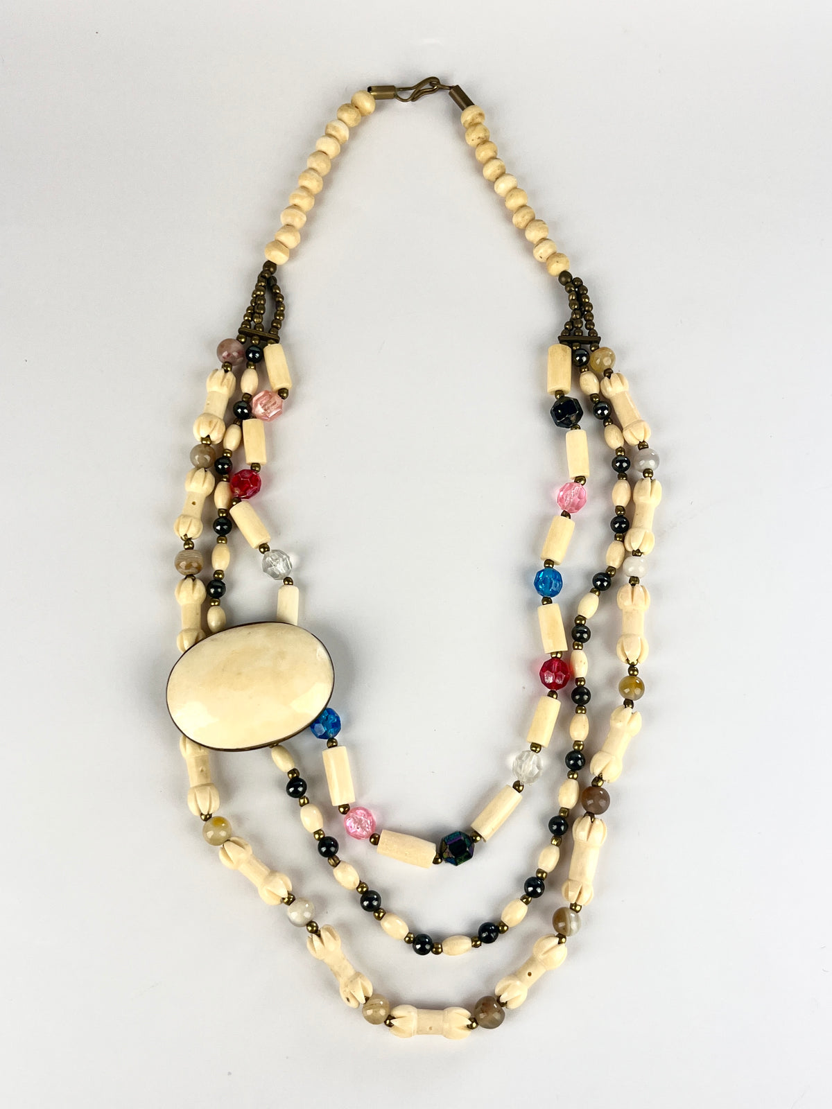 Vintage 1970s Bovine Bone Necklace