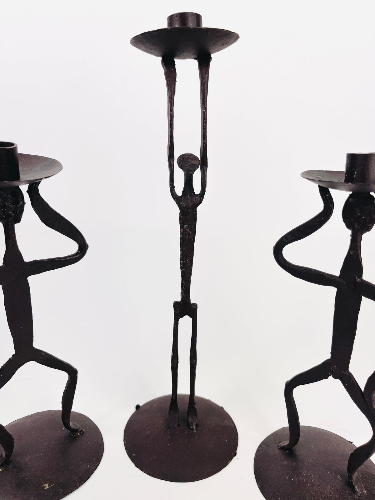 Vintage Figural Metal Candle Holders