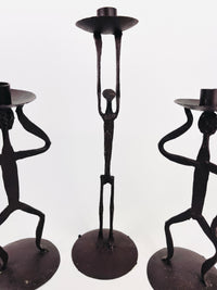 Vintage Figural Metal Candle Holders