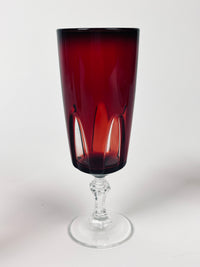 Vintage Red Glass Stemware