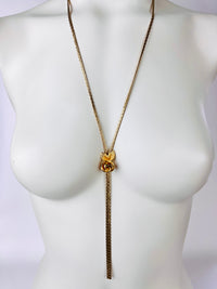 Vintage Lariat-Style Rose Necklace