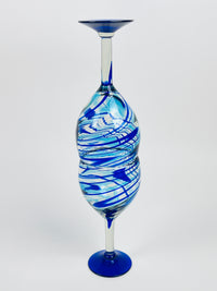 Vintage Hand-Blown Wine Glasses, 2pc