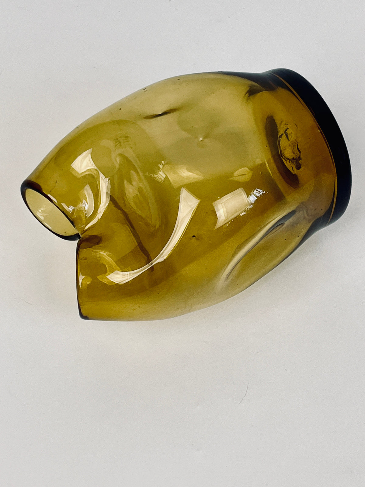 Vintage Amber Blown Glass Vase