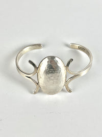 Vintage Modernist Sterling Silver Cuff Signed CII Mexico
