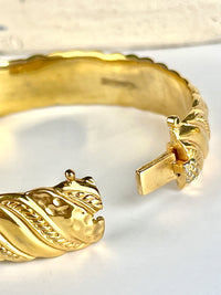Vintage 18k Gold Plated Romanza Bangle