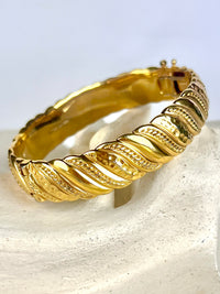 Vintage 18k Gold Plated Romanza Bangle