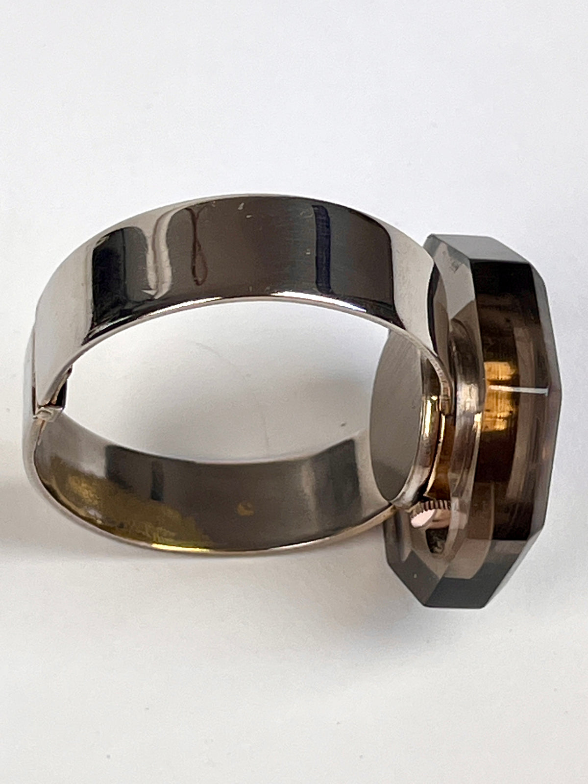 Vintage 1970s Smoked Lucite Watch