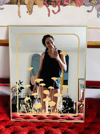 1970s Framed Art Mirror