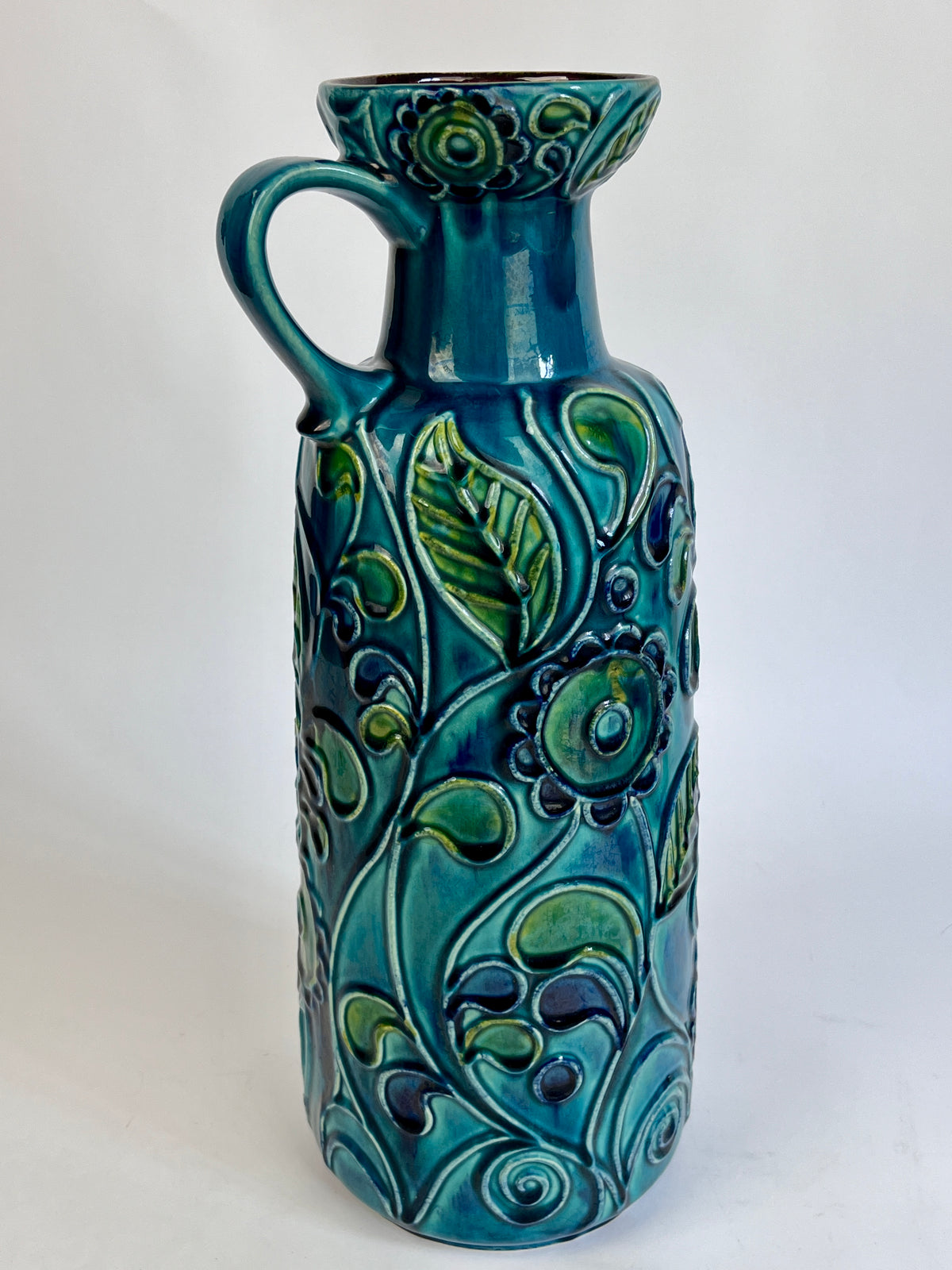 Mid-Century Modern Floral Vase by Bay Keramik