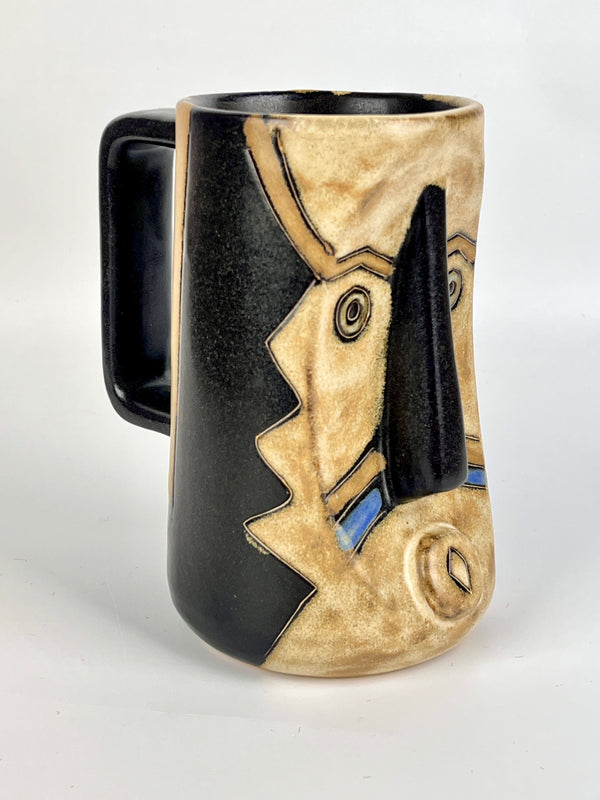Handmade Stoneware Face Mug