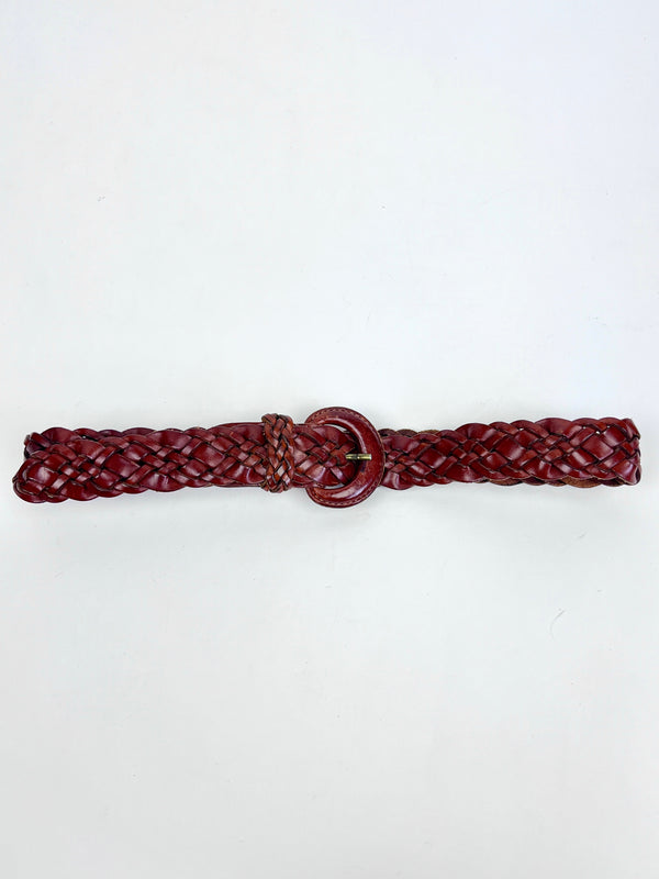 Vintage Braided Leather Belt
