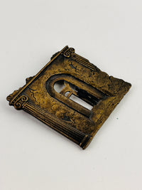 Postmodern Brass Brooch