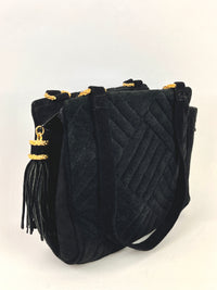 Vintage Quilted Suede Bag