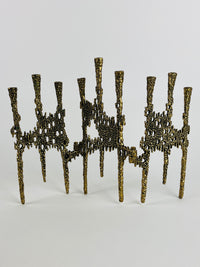 Brutalist Brass Menorah