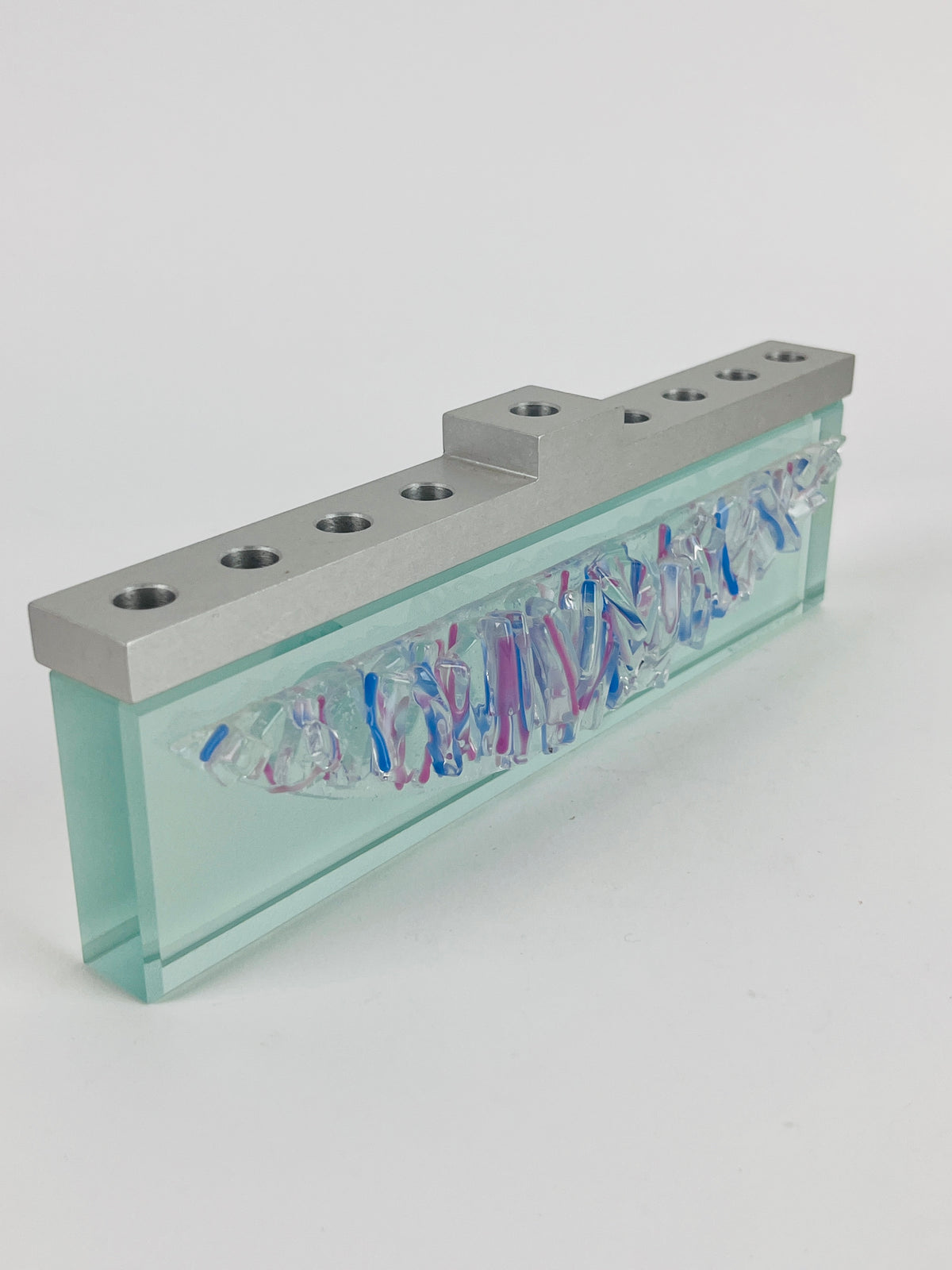Glassart Menorah by Kelemen Kuatro