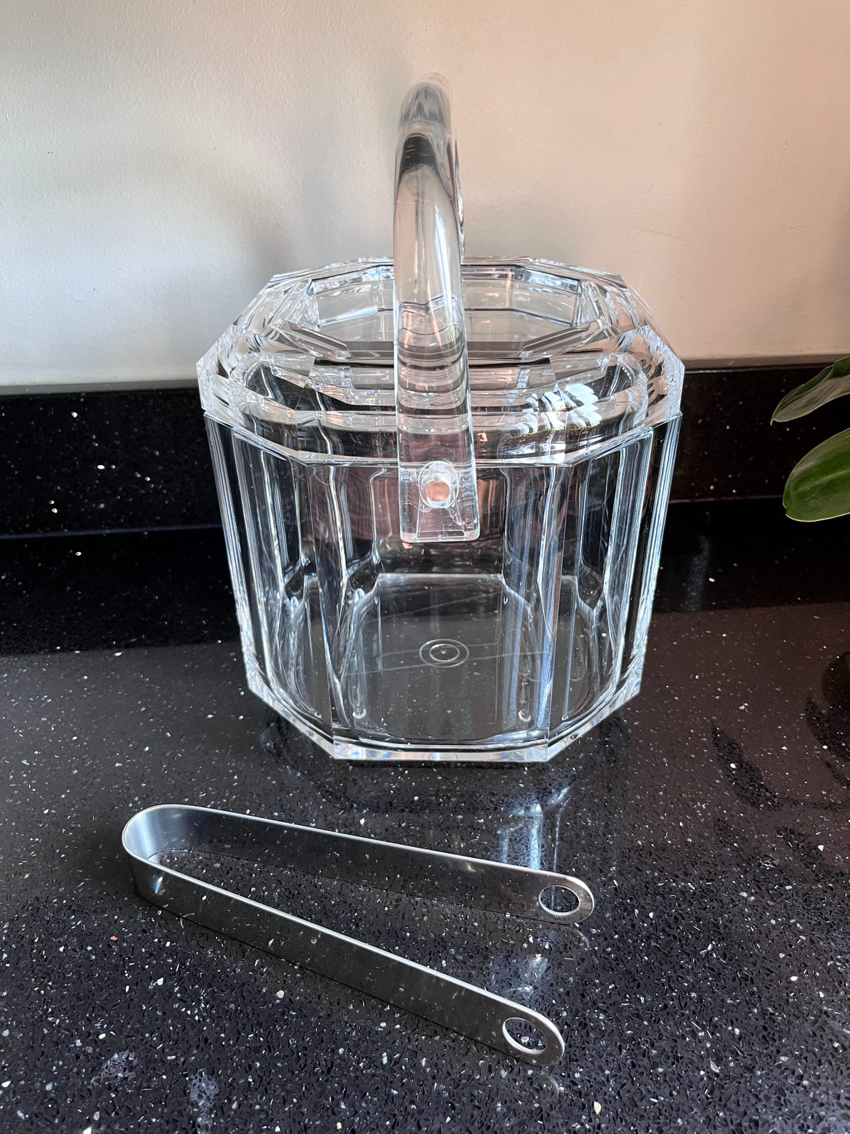 Vintage Lucite Lidded Ice Bucket by Grainware