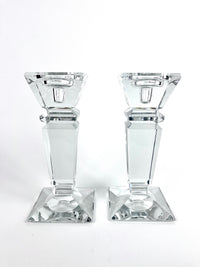Large Vintage Crystal Candle Holders