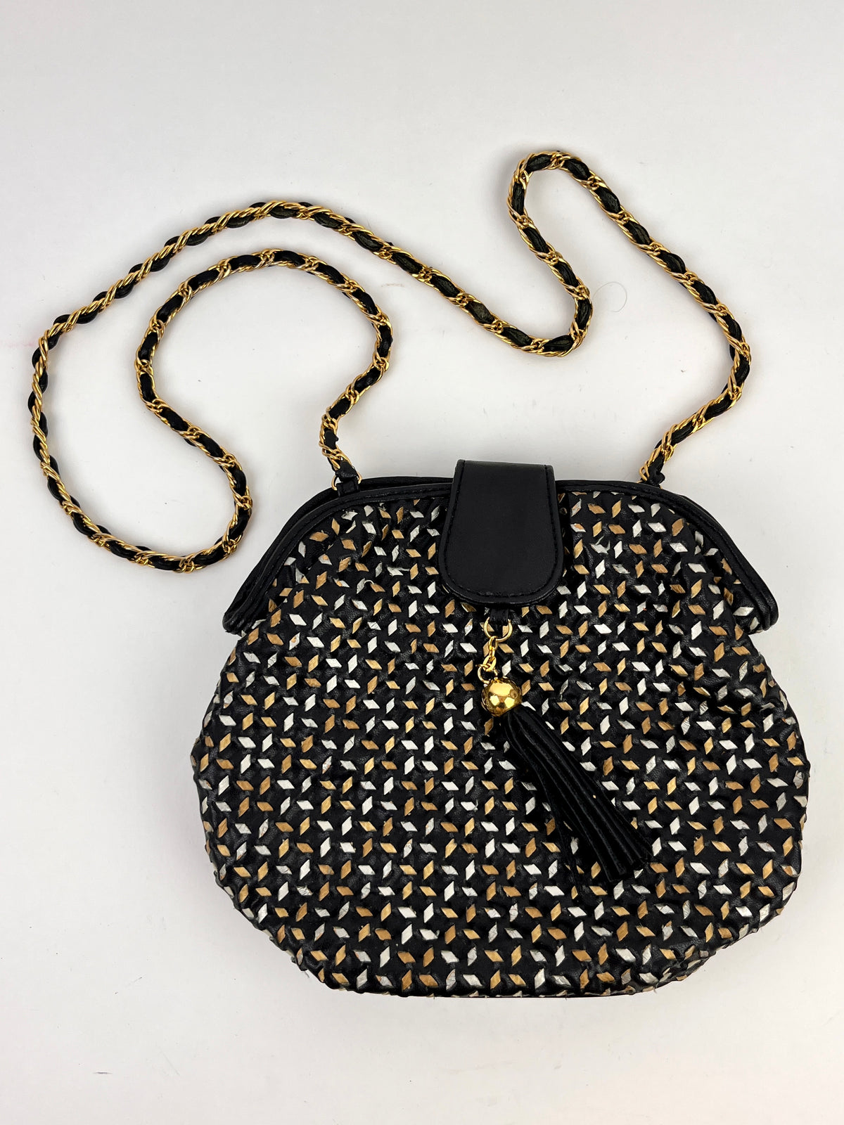 Vintage Silver, Gold & Black Bag