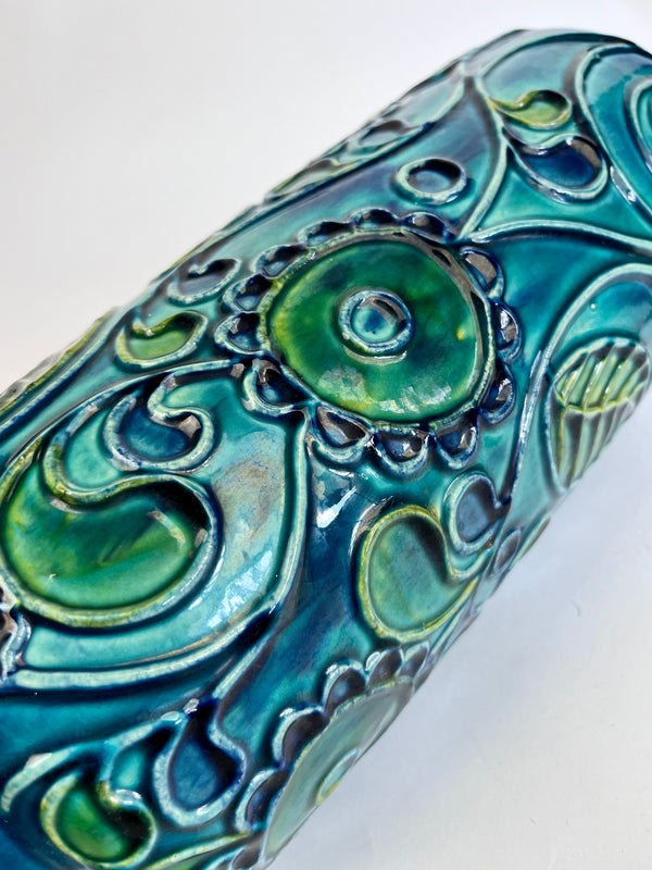 Mid-Century Modern Floral Vase by Bay Keramik