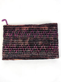 Vintage Woven Wicker and Shell Oversized Clutch