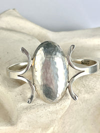 Vintage Modernist Sterling Silver Cuff Signed CII Mexico