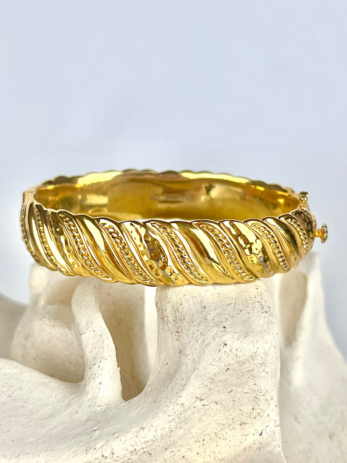 Vintage 18k Gold Plated Romanza Bangle