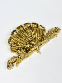 Vintage Hollywood Regency Brass Wall Pediment