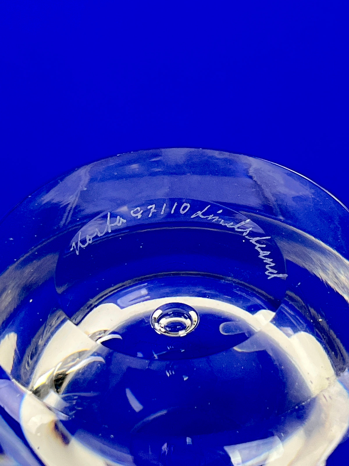 Vintage 1971 Crystal Mug / Stein by Vicke Lindstrand for Kosta Boda Sweden