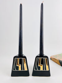 Vintage Modernist Ceramic Candle Holders