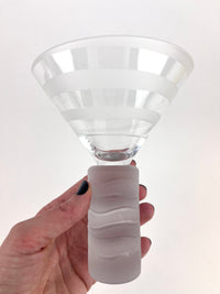 Postmodern Column Base Spiraled Martini Glasses