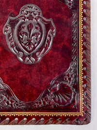 Vintage Italian Embossed Leather Book Cover