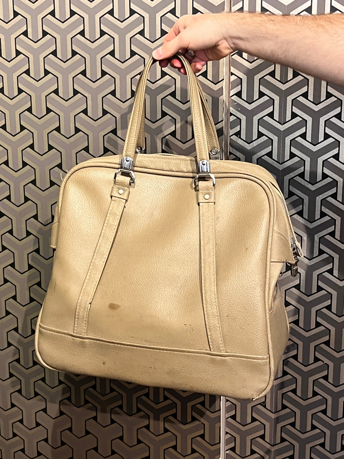 Beige Weekender Bag