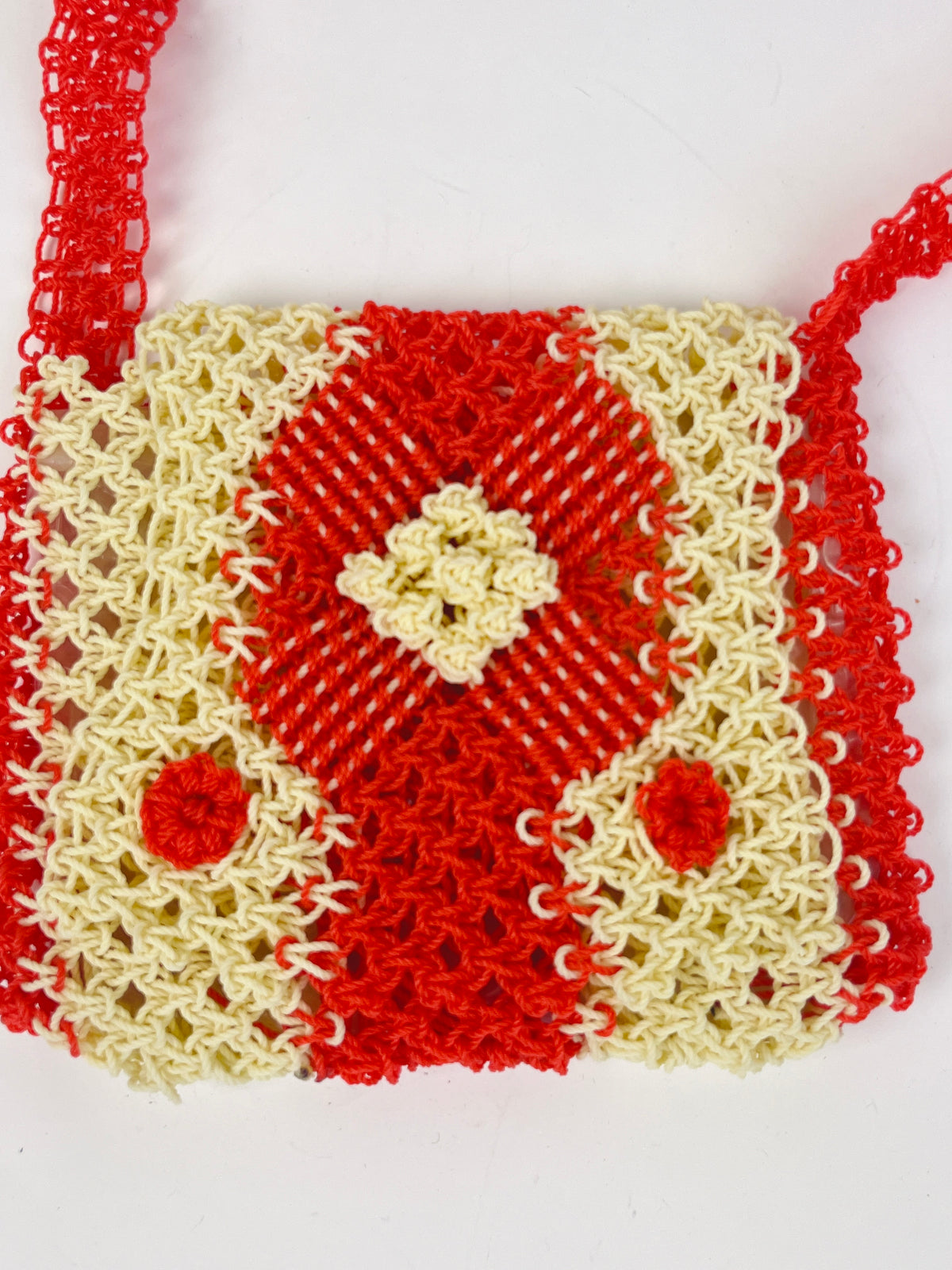 Vintage Plastic Macrame Bag