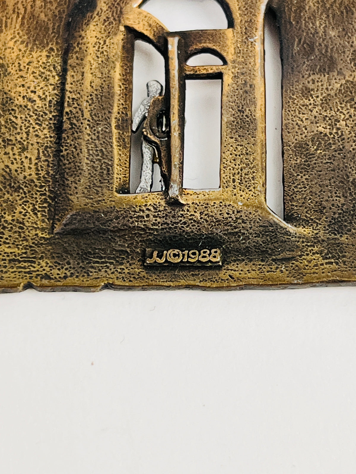 Postmodern Brass Brooch