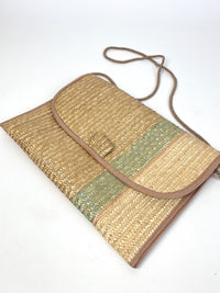Vintage Woven Staw Clutch/Shoulder Bag