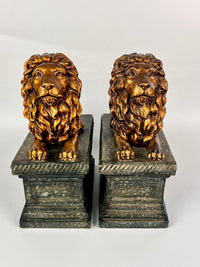 Vintage Hollywood Regency Lion Bookends