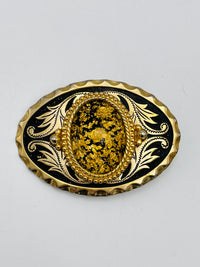 Vintage Gold Flake Belt Buckle