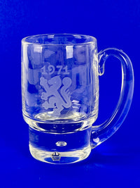 Vintage 1971 Crystal Mug / Stein by Vicke Lindstrand for Kosta Boda Sweden