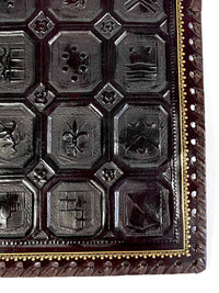 Vintage Italian Embossed Leather Book Cover